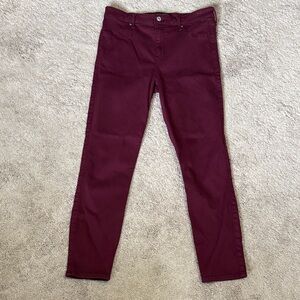 Abercrombie & Fitch Women's Deep Red Skinny Jeans